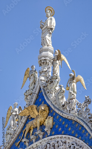 Saint Mark Evangelist and Apostle statue in Venice