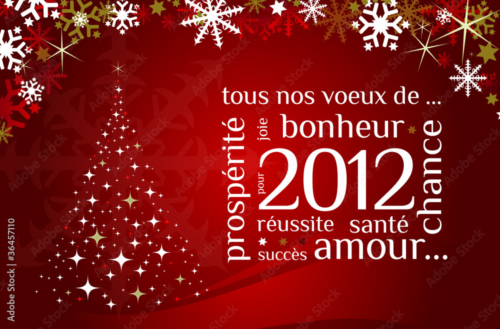 Carte de voeux bonne année 2012