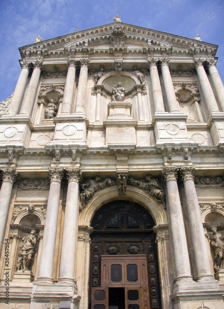 Front facade of the cathedral in Venice