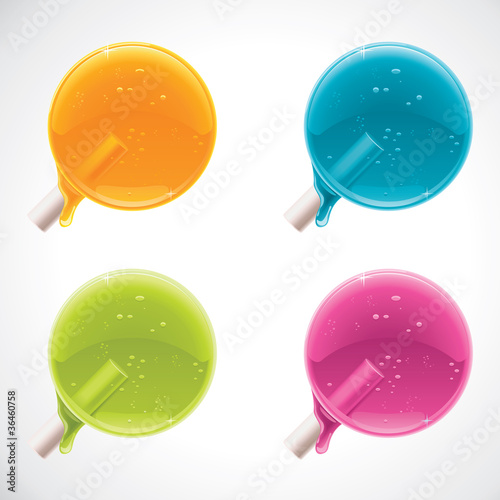 Vector colorful lollipops