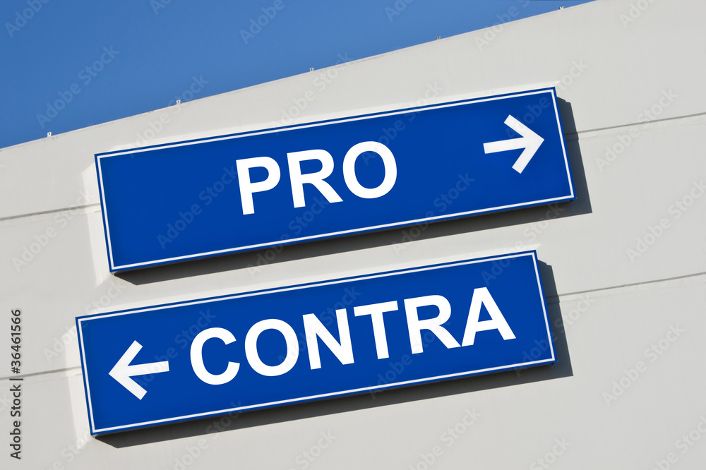 Obraz premium Pro - Contra