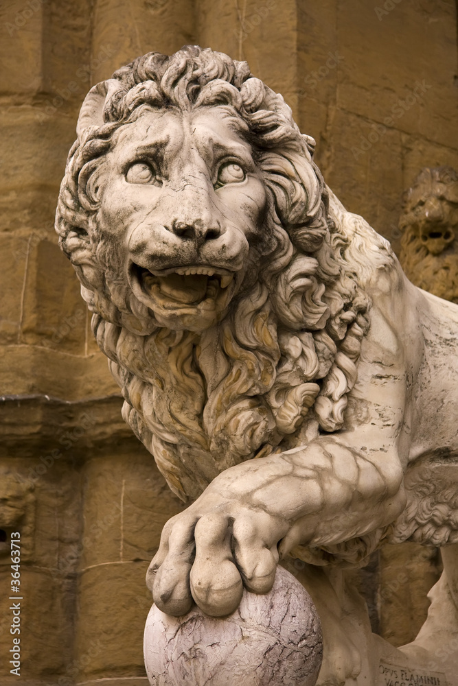 Lion statute in Florence
