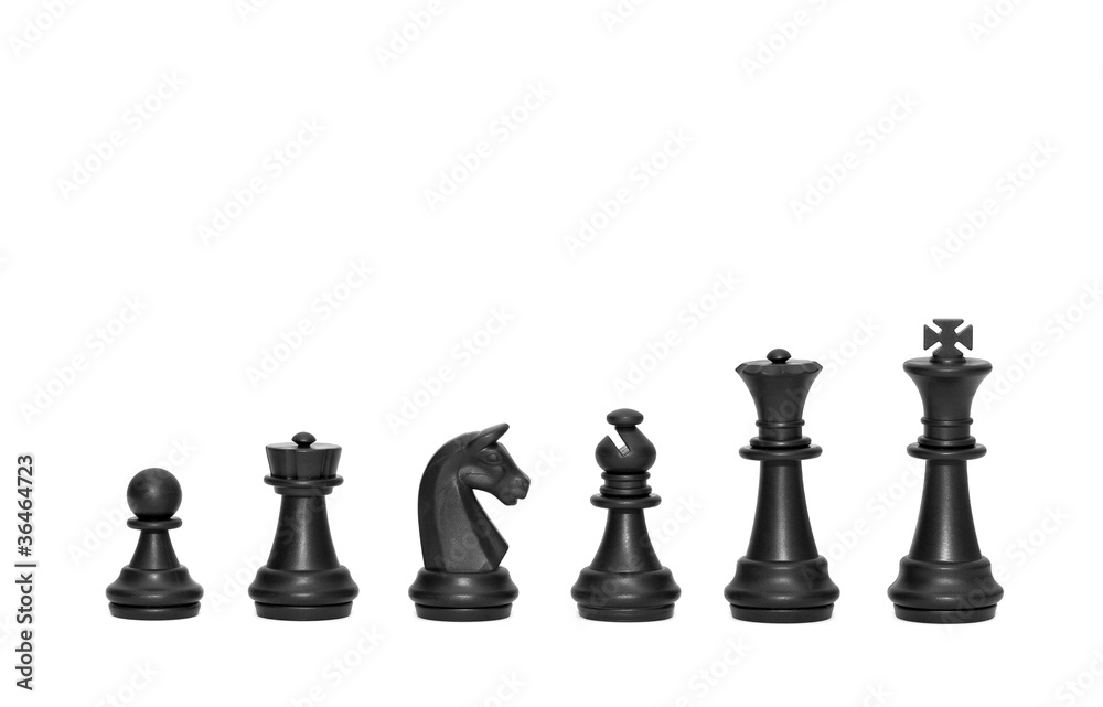 Chess figures isolated on a white background Chess figures isolated on a white background