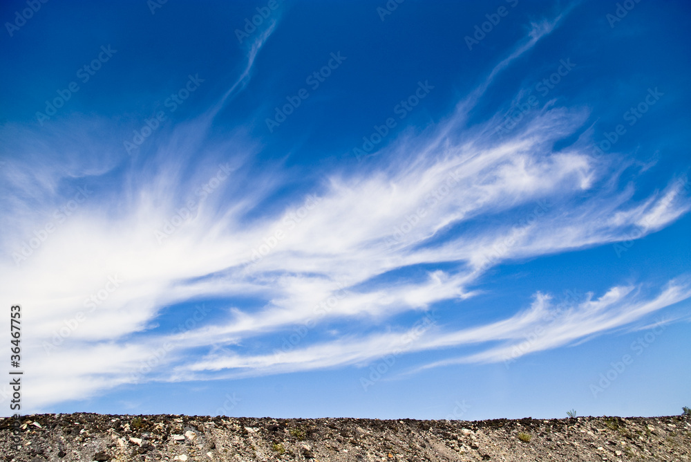 Sunny sky background whith clouds and ground Sunny sky background whith clouds and ground