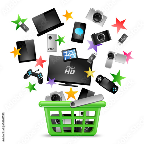 multimedia shopping v4 (white bkgnd) photo