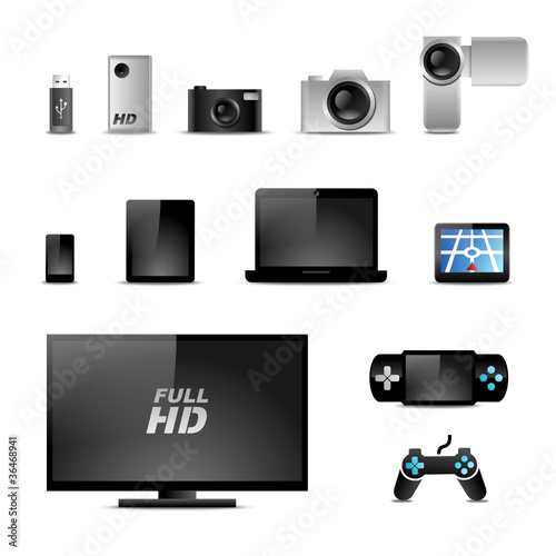 multimedia icon set