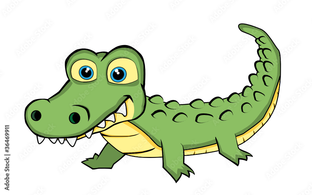 Fototapeta premium Cute Looking Crocodile