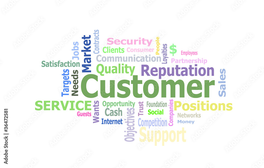 customer word cloud illustration