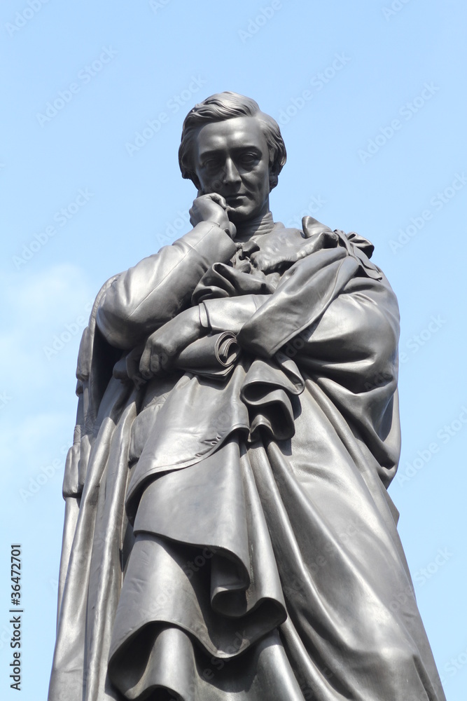 Close up of Lord Sidney Herbert Statue