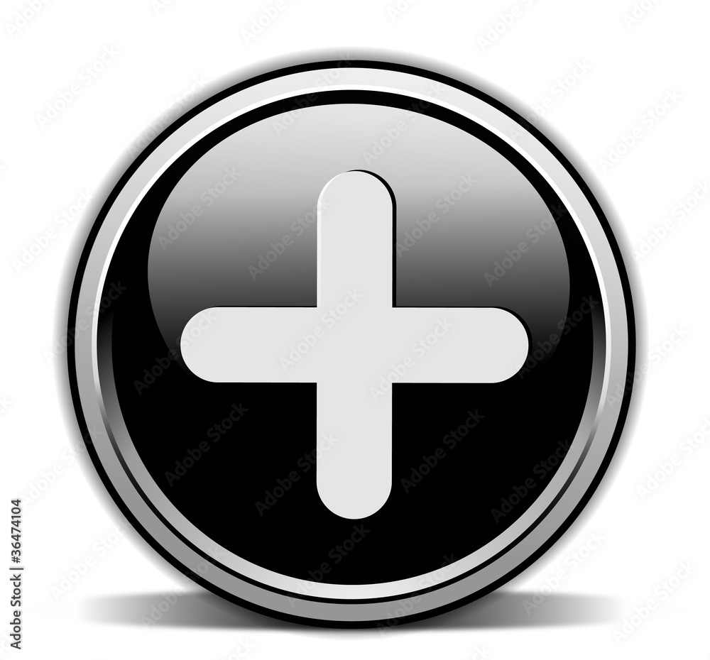 plus button, black plus button, black