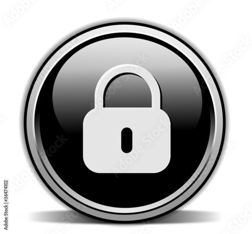 lock button, black