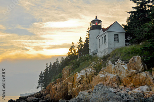 Sunset at Bass Harbor Lighthouse, Acadia National Park (Maine) photo