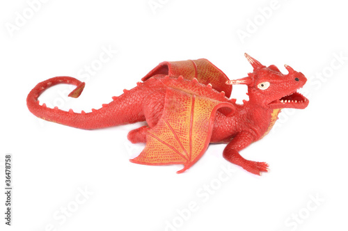 The toy - a red dragon