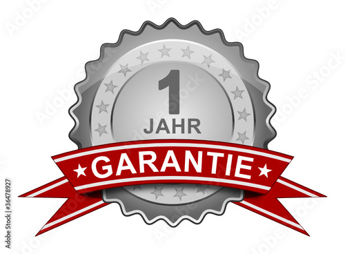 1 Jahr Garantie - Plakette