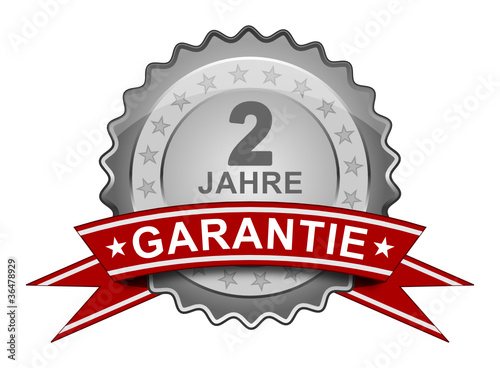 2 Jahre Garantie - Plakette
