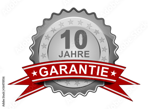 10 Jahre Garantie - Plakette