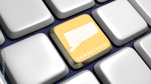Keyboard (detail) with Connecticut key