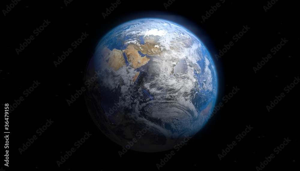 3d satellite view of earth