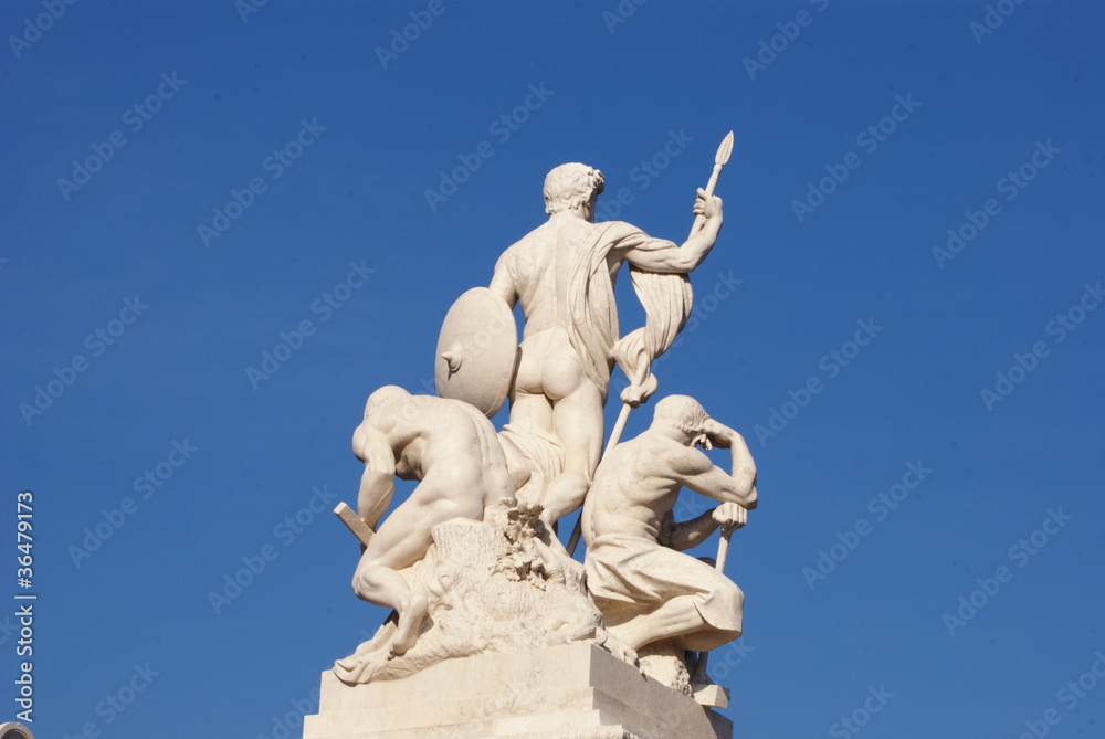 Fototapeta premium behind the National Monument to Victor Emmanuel II