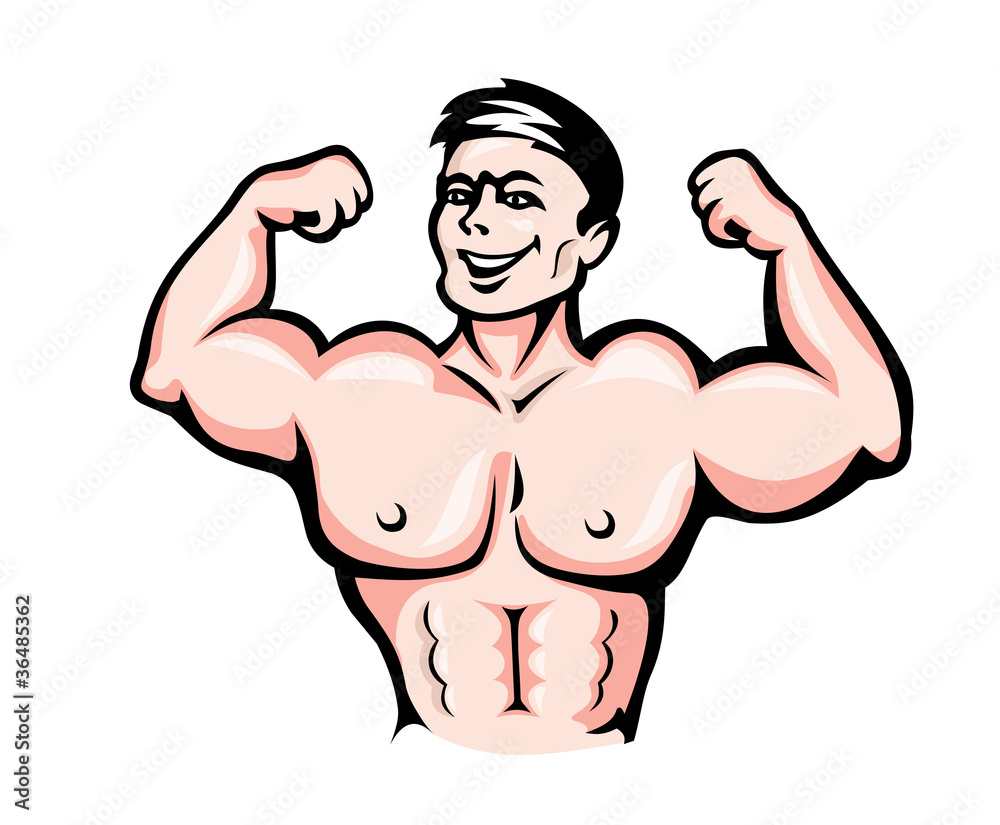 Athlete with muscles Athlete with muscles