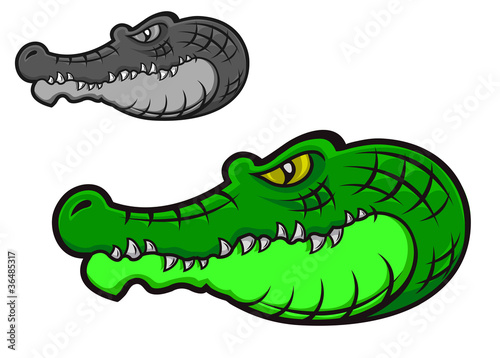 Green cartoon crocodile