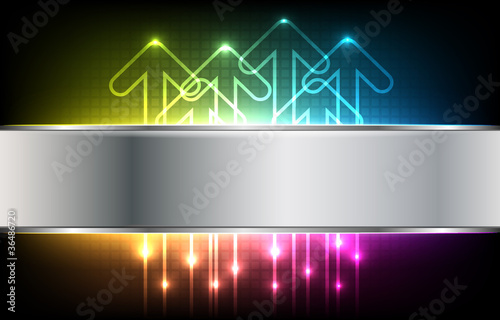 Abstract background with a metal banner