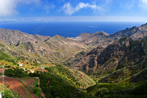 Scenic view of hilly country of Tenerife, Canary Islands