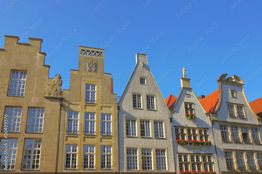 historische Giebelhäuser in Münster