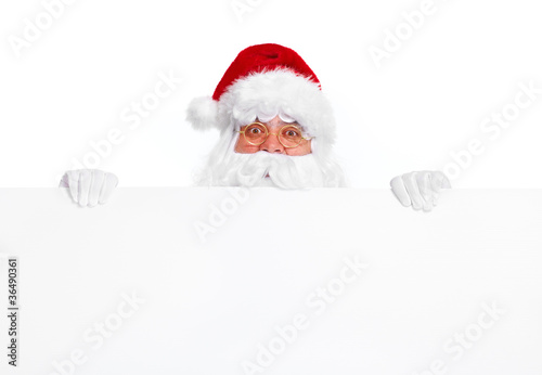 Santa Claus with poster. © grinny