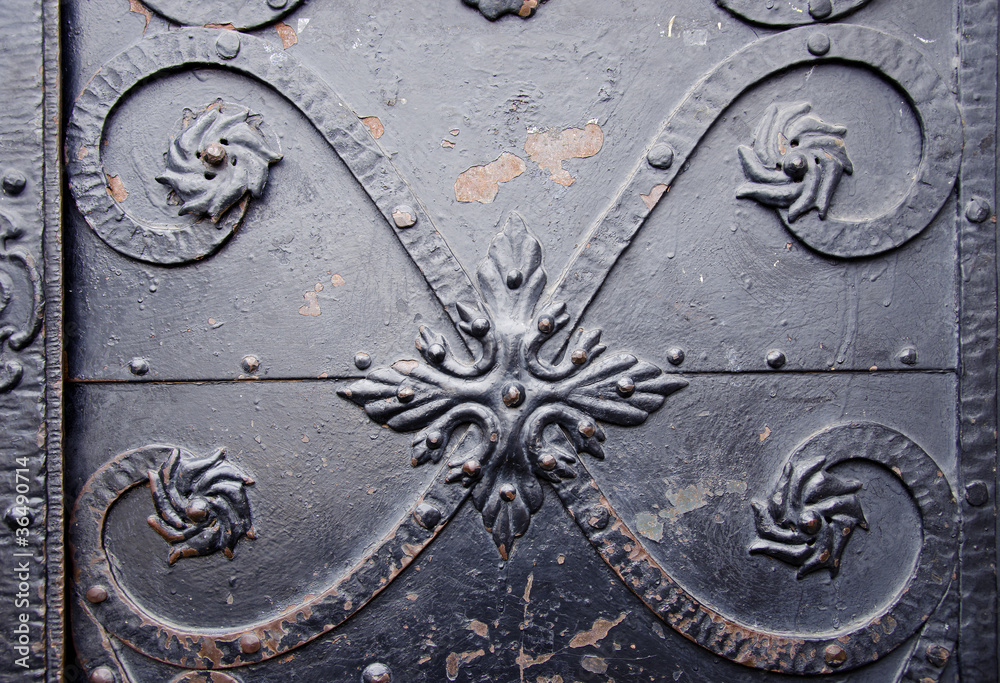 vintage metal doors fragment
