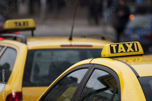 Taxi cabs Fototapet
