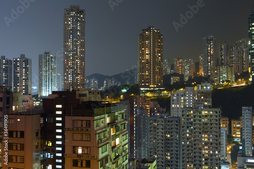 Hong Kong city downtown