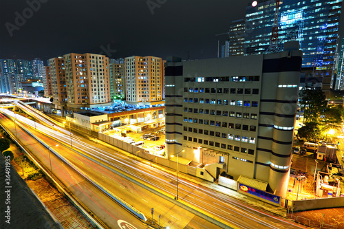 traffic and urban at night