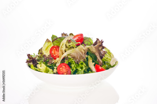 Fresh tomato and lettuce salad