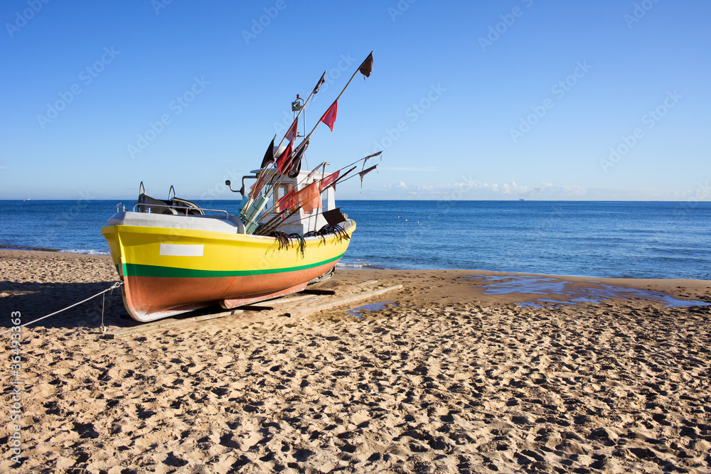 Boat on a Sandy Beach
