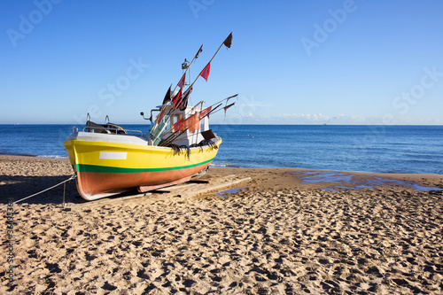 Fototapeta Naklejka Na Ścianę i Meble -  Boat on a Sandy Beach