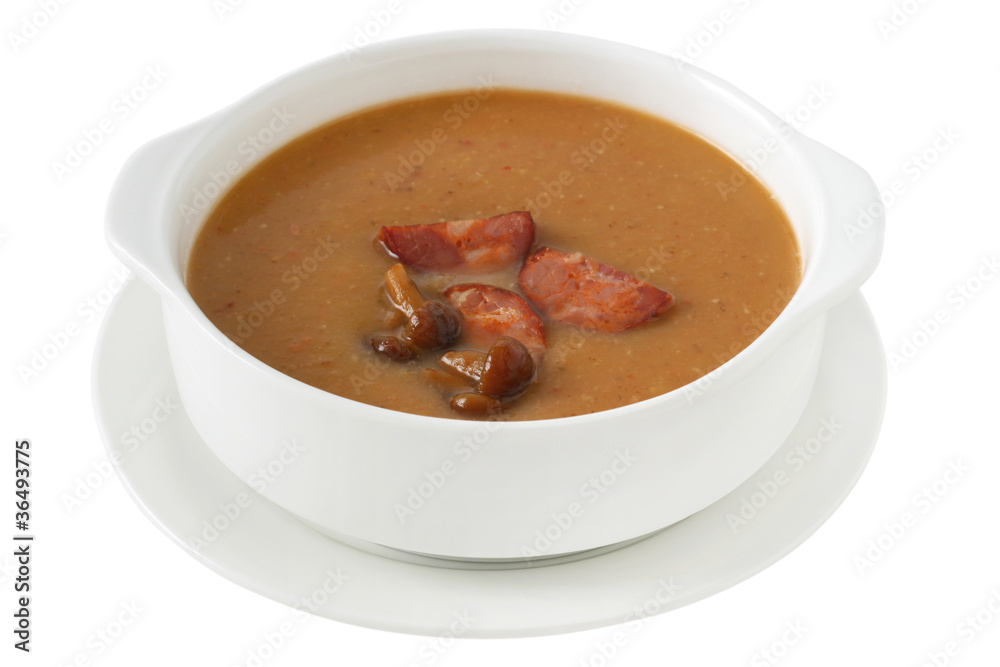 Mushroom soup with sausages Mushroom soup with sausages