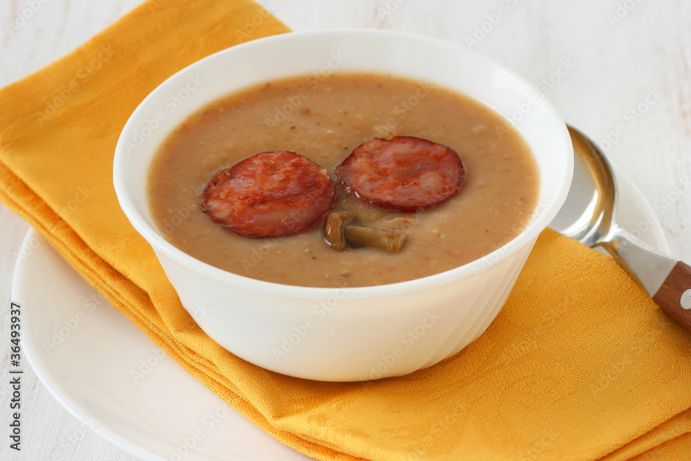 mushroom soup with sausages mushroom soup with sausages