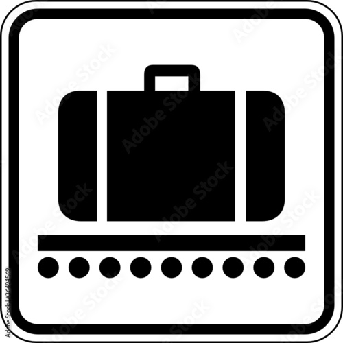 Gepäckband Gepäckausgabe Schild Zeichen Symbol