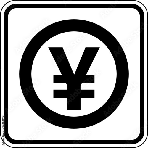 Yen ¥ Währung Zahlungsmittel Schild Zeichen Symbol