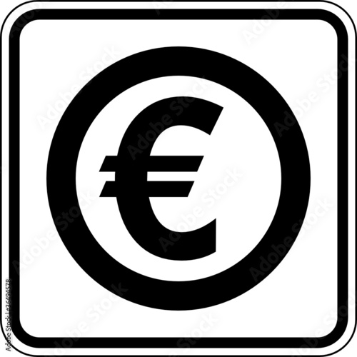 Euro € Währung Zahlungsmittel Schild Zeichen Symbol