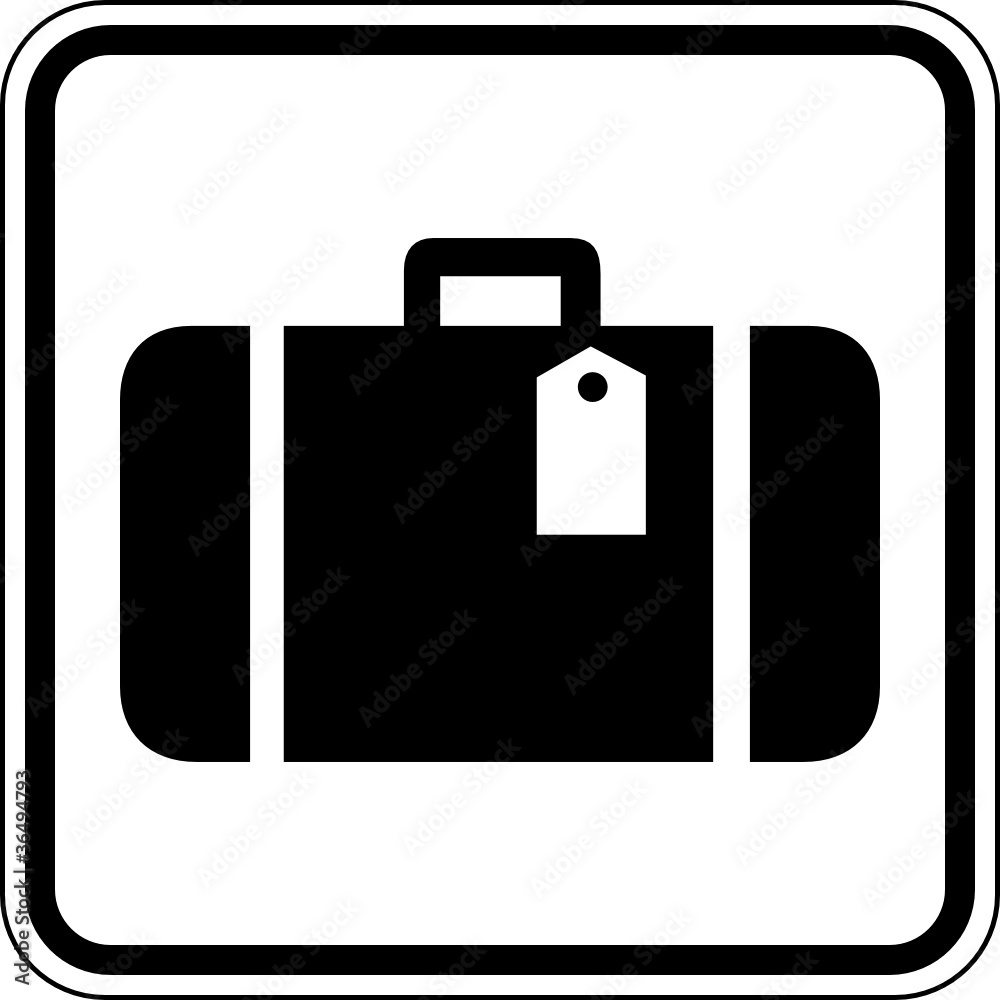 Reisegepäck Koffer Urlaub Schild Zeichen Symbol Reisegepäck Koffer Urlaub Schild Zeichen Symbol