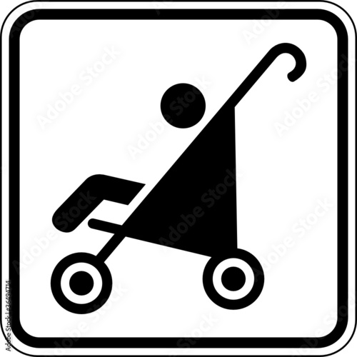 Kinderwagen Buggy Baby Schild Zeichen Symbol