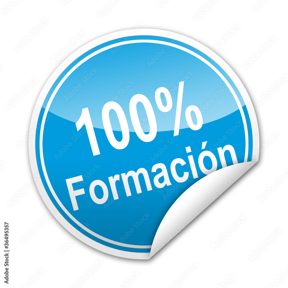 Pegatina 100% Formacion con reborde