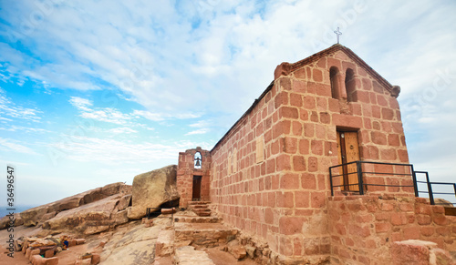 Bild auf Leinwand Chapel on mount sinai