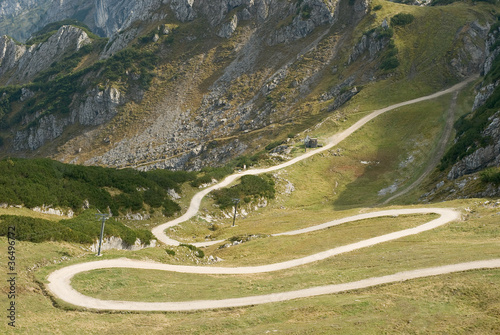 Mountain Landscape with Winding Trail photo