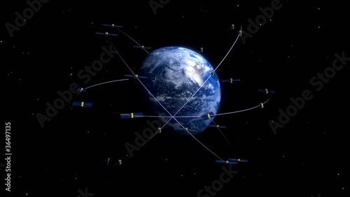 twenty-seven satellites revolve around the earth