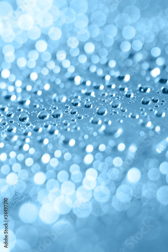 Water Drops background with big and small drops
