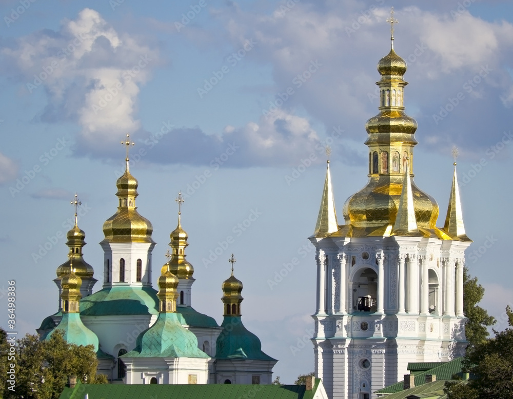 Kiev Ukraine Saint Sophia Cathedral in the background of the sky