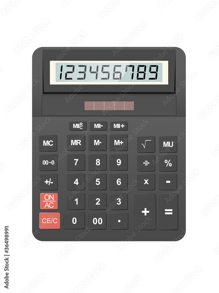 calculator icon, icon Isolated On White Background, Vector Illus calculator icon, icon Isolated On White Background, Vector Illus